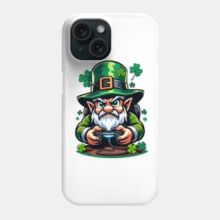 St. Patrick's Day Gamer Gnome Phone Case