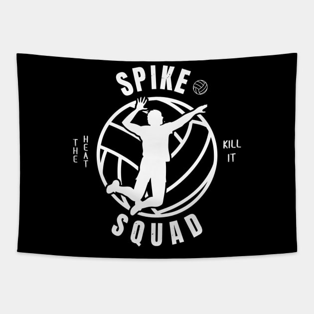 Mens Volleyball Spike Squad Volleyball Fan Tapestry by atomguy