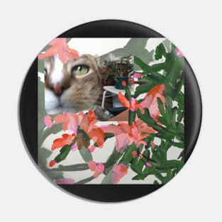 Happy Jack Cat and the Christmas Cactus Pin