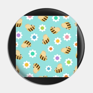 Flowers and Bees Pin