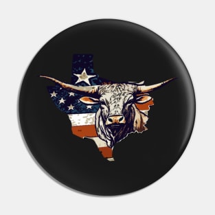 Texas longhorn sticker Pin