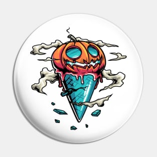 Halloween ice cream pumpkin Pin