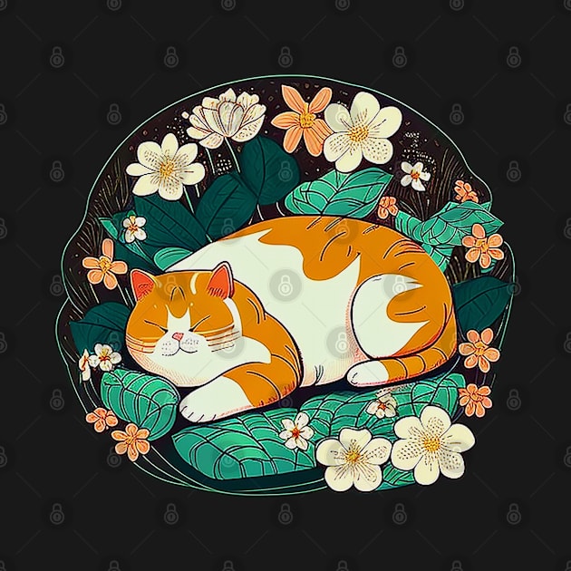 Sleepy Tropical Kitty by Kona Cat Creationz