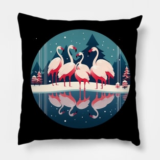 Flamingo Flock Sunset, Love Flamingos Pillow