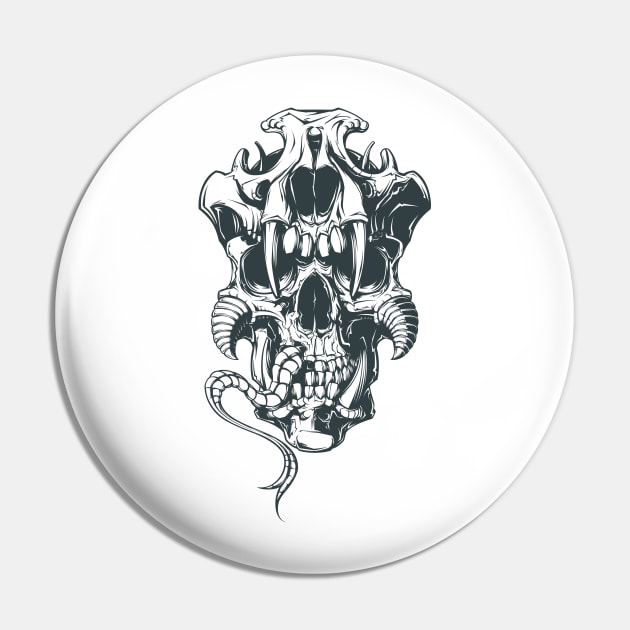 Snake Skull Pin by viSionDesign