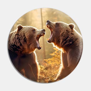 Grizzly Bear Animal Nature Majestic Wild Pin