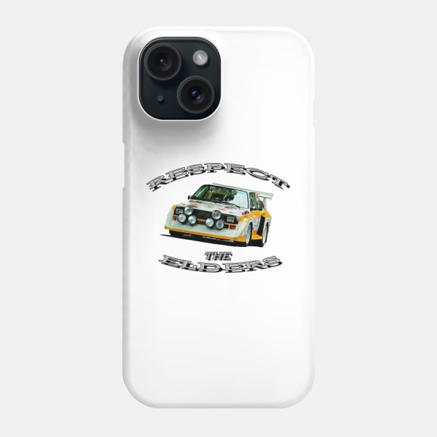 Audi Quattro 'Respect The Elders' Phone Case by CarEnthusast