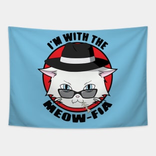 The Mafia Cat - I'm With The Meow-fia Tapestry