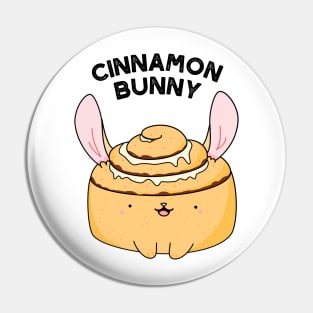 Cinnamon Bunny Cute Cinnamon Bun Pun Pin