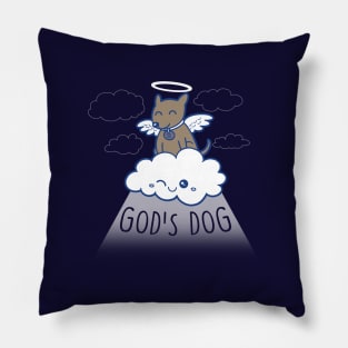 Cute Angel Tribute To Dead Pet Kawaii Dog For Dog Lovers Pillow