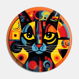 Cubism Cat Pin