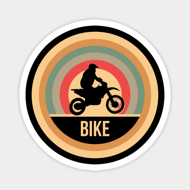 Retro Vintage Motorbike Gift For Motorcyclists Magnet by OceanRadar