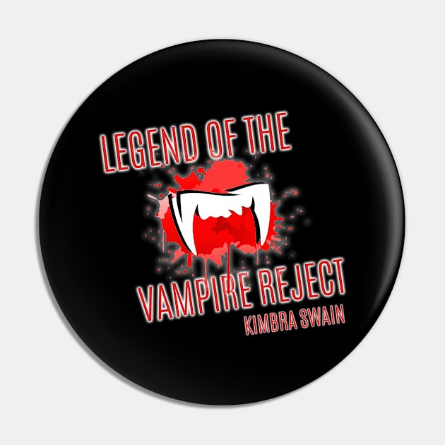 Legend of the Vampire Reject Logo Shirt Pin by KimbraSwain