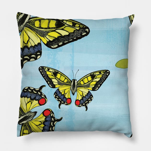 Butterflies Pillow by KatherineBlowerDesigns