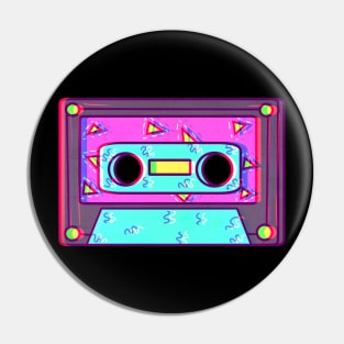 Vaporwave 80s Retro Cassette Tape Aesthetic Shirt Pin