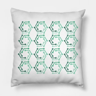 PCB printed circuit board trace lines art Pillow