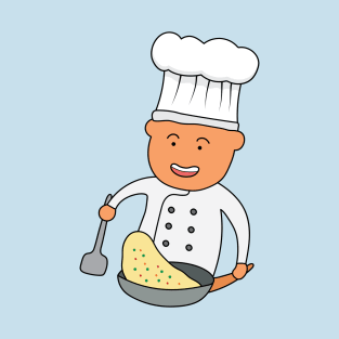 chef cooking and flipping fried rice T-Shirt