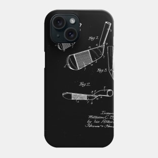 Golf Club Head Vintage Patent Drawing Phone Case