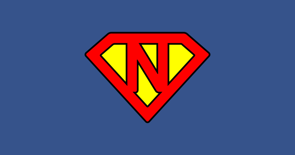 Superman letter N - Superman Letter - Pillow | TeePublic