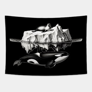 Icy Pursuit: Orca and Seal in Nature's Dance Tapestry