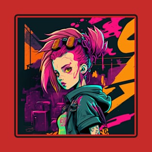 Cyberpunk X Synthwave : Anime Style T-Shirt