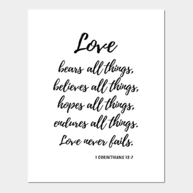 Love Bears All Things 1 Corinthians 137