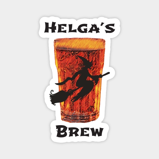 Helga's Halloween Beer Brew Magnet by monetcourt310