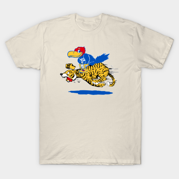 Vintage Missouri Tiger vs. K-U Jayhawk - Kansas - T-Shirt