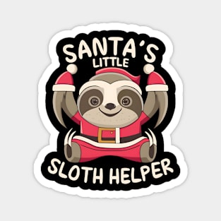 Sloth Christmas Santa's Little Sloth Helper Magnet