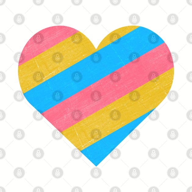 Pansexual Pride Heart by juniperandspruce