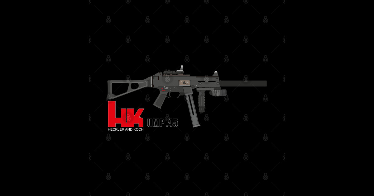 HK-UMP45 - Heckler And Koch - Sticker | TeePublic