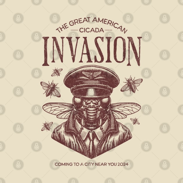 Vintage Cicada Invasion 2024 Emergence Coming to a City Near You by daisyblue