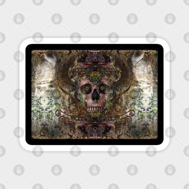 fractal skull Magnet by Shtakorz