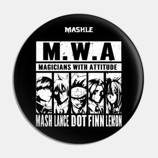 MASHLE: MAGIC AND MUSCLES (M.W.A. MAGICIANS WITH ATTITUDE) GRUNGE STYLE Pin