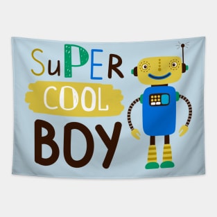 Robot Super Cool Boy Tapestry