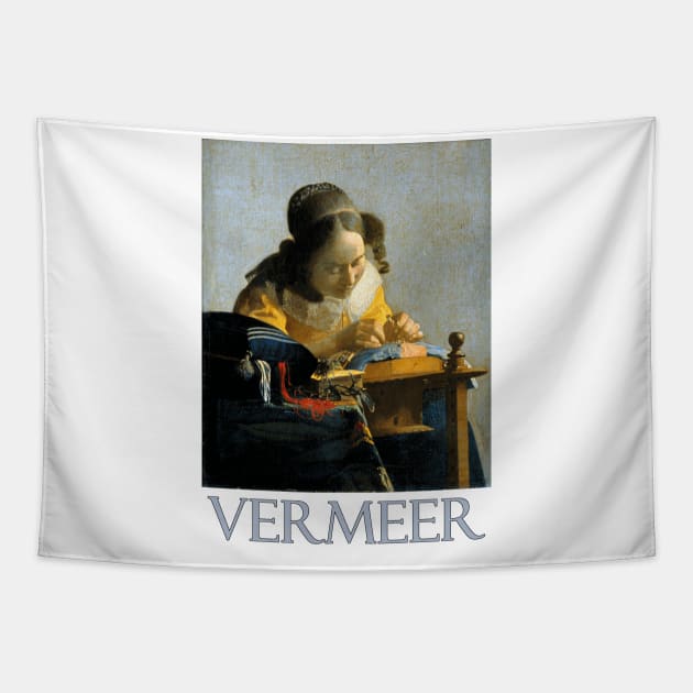 The Lacemaker (1670) by Johannes Vermeer Tapestry by Naves