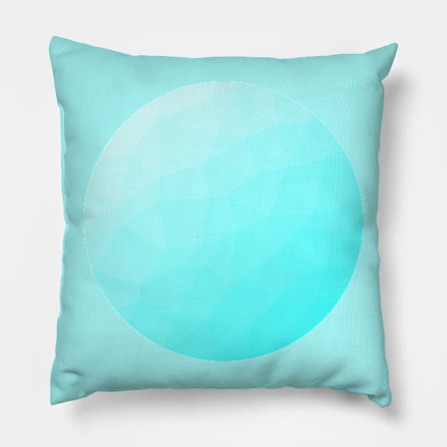 Light Aqua Geometric Minimal Abstract Pillow by love-fi