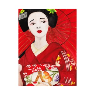 Watercolor - Japanese lady T-Shirt