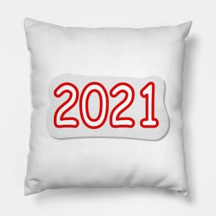 2021 year. New Year. Celebration. Numeral. Present, gift. Interesting design, modern, interesting drawing. Hobby and interest. Concept and idea. Pillow