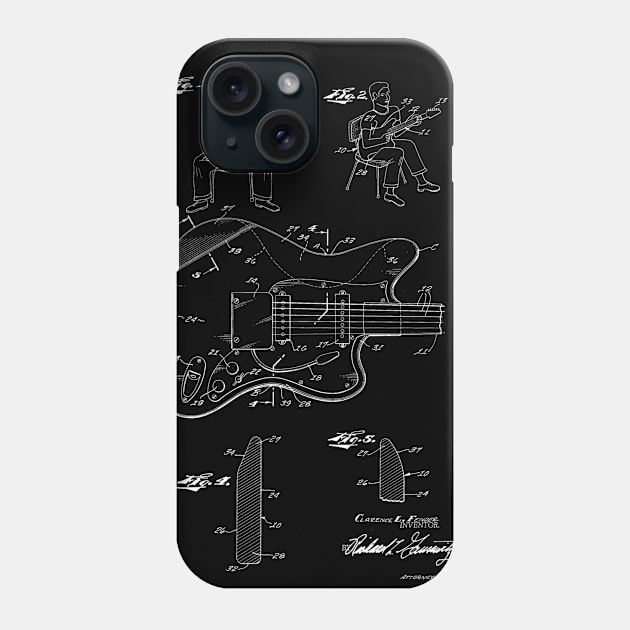 Guitar Vintage Patent Drawing Phone Case by TheYoungDesigns