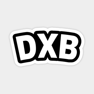 DXB Bold White Magnet
