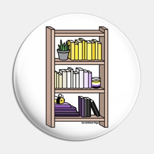 Nonbinary Pride Bookcase Pin