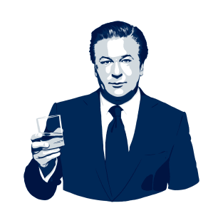 Jack Donaghy in Blue T-Shirt