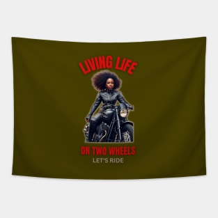 Black Girl Biker Tapestry