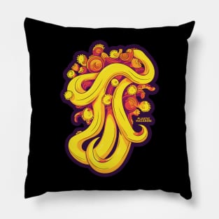 Plastic Macaroni Boho Trippy Hippy Tagliatelli Pillow