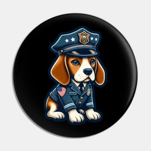 Beagle Police Pin