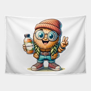 Peaceful Kiwi - Kombucha Sipping, Style Tripping Tapestry