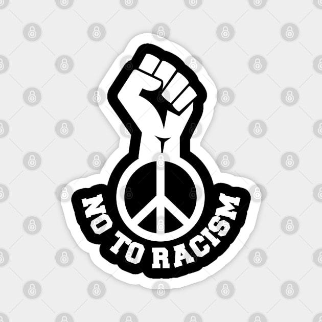 No To Racism, Black Lives Matter, Protest Fist, Civil Rights Magnet by UrbanLifeApparel