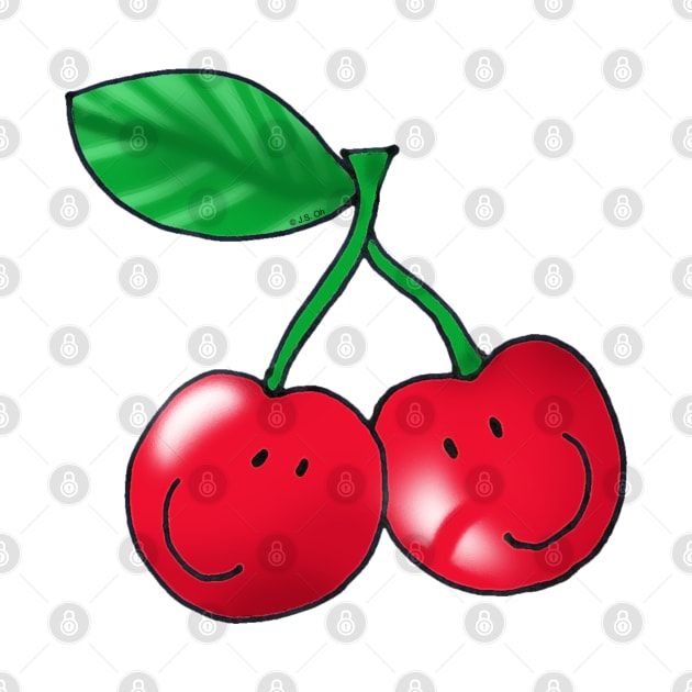 cute red cherry by cartoonygifts