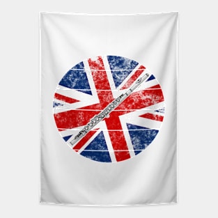 Flute UK Flag Britain Flautist British Musician Tapestry